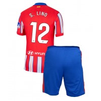 Atletico Madrid Samuel Lino #12 Heimtrikotsatz Kinder 2024-25 Kurzarm (+ Kurze Hosen)